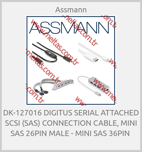 Assmann - DK-127016 DIGITUS SERIAL ATTACHED SCSI (SAS) CONNECTION CABLE, MINI SAS 26PIN MALE - MINI SAS 36PIN 
