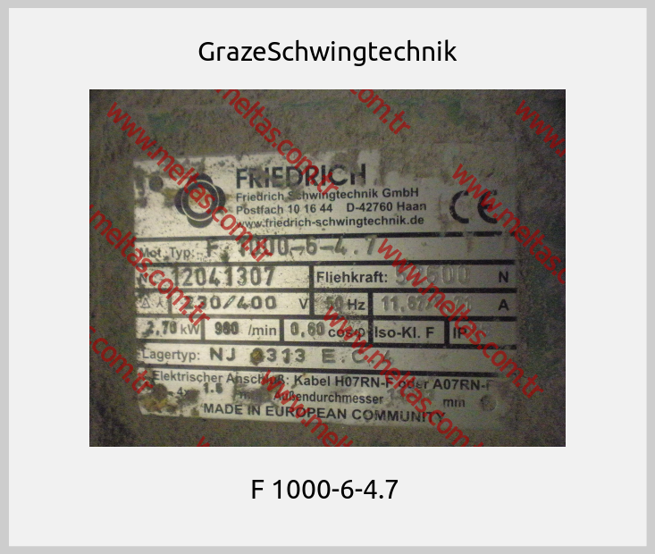 GrazeSchwingtechnik - F 1000-6-4.7 