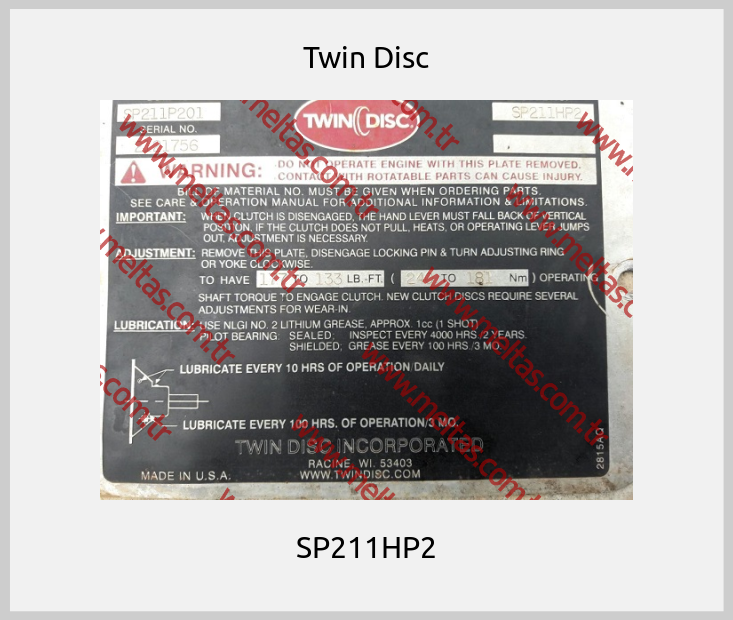 Twin Disc - SP211HP2
