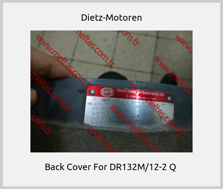 Dietz-Motoren-Back Cover For DR132M/12-2 Q 