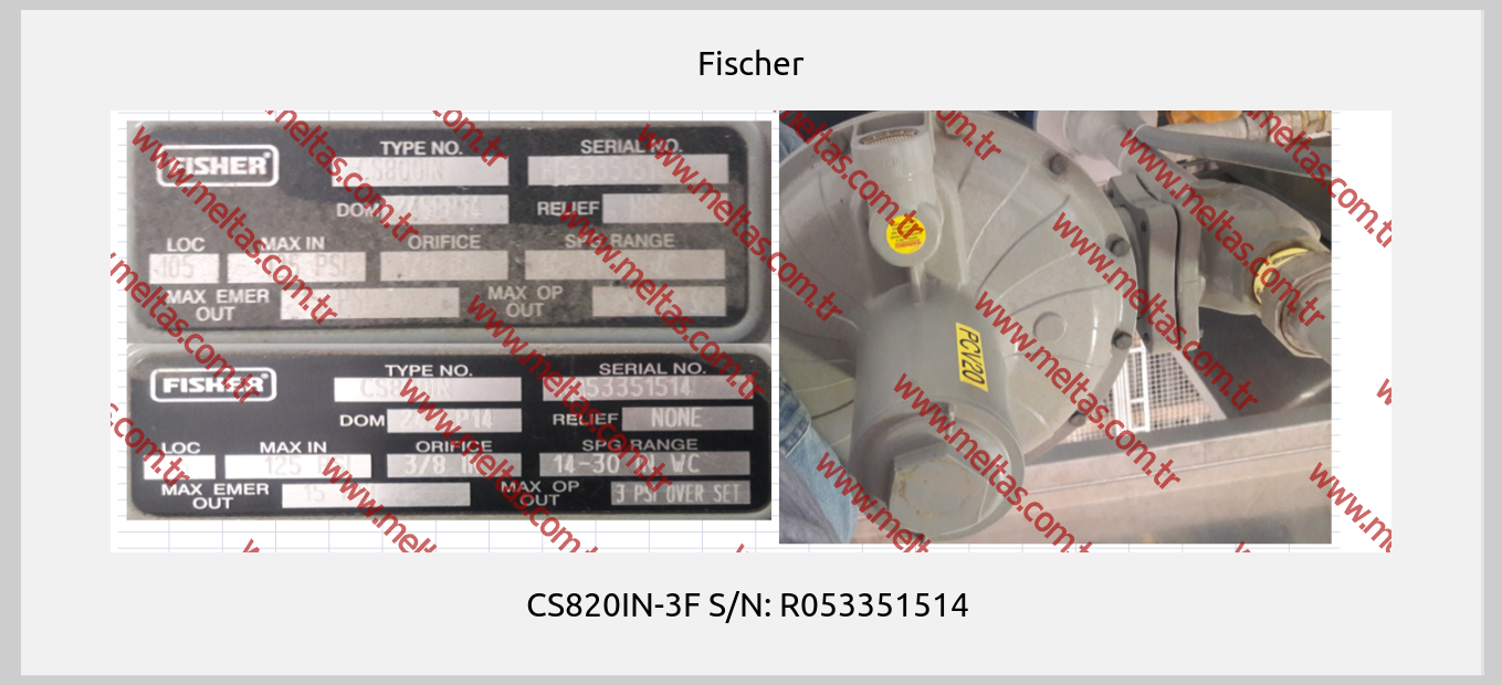 Fischer-CS820IN-3F S/N: R053351514 