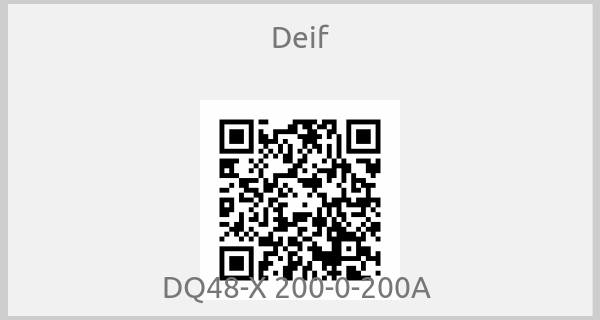 Deif - DQ48-X 200-0-200A 