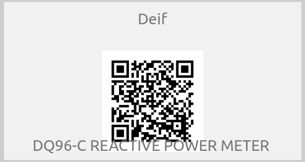Deif-DQ96-C REACTIVE POWER METER 