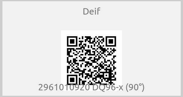 Deif-2961010920 DQ96-x (90°)
