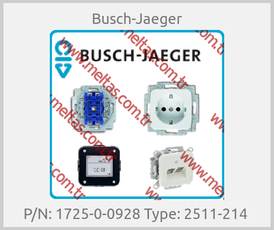 Busch-Jaeger-P/N: 1725-0-0928 Type: 2511-214 