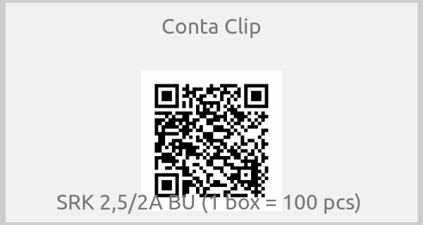 Conta Clip - SRK 2,5/2A BU (1 box = 100 pcs) 