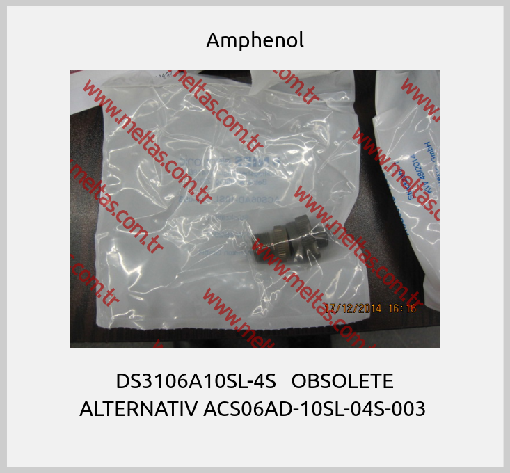 Amphenol - DS3106A10SL-4S   OBSOLETE ALTERNATIV ACS06AD-10SL-04S-003 