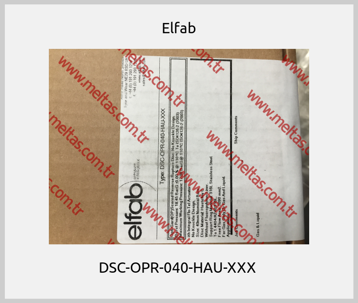 Elfab - DSC-OPR-040-HAU-XXX 
