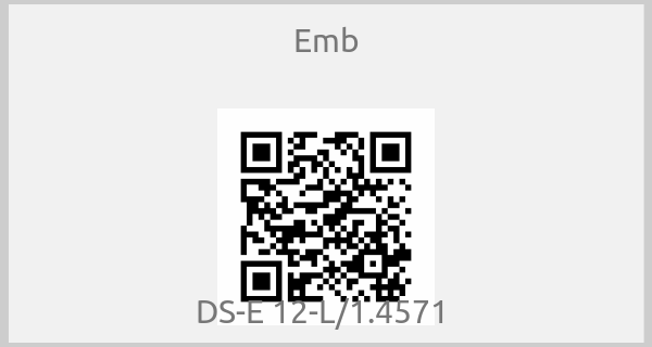 Emb - DS-E 12-L/1.4571 