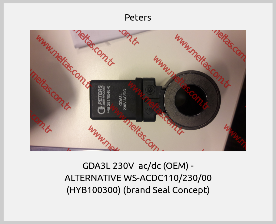 Peters - GDA3L 230V  ac/dc (OEM) - ALTERNATIVE WS-ACDC110/230/00 (HYB100300) (brand Seal Concept)