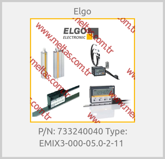 Elgo - P/N: 733240040 Type: EMIX3-000-05.0-2-11 