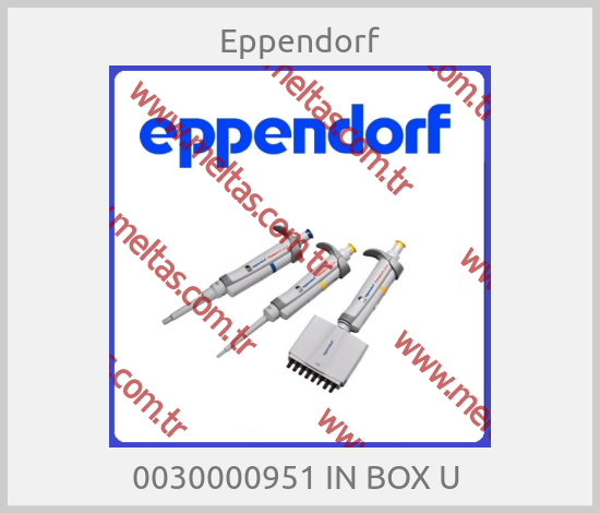 Eppendorf - 0030000951 IN BOX U 