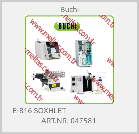 Buchi - E-816 SOXHLET                                   ART.NR. 047581 
