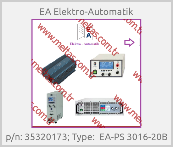 EA Elektro-Automatik-p/n: 35320173; Type:  EA-PS 3016-20B