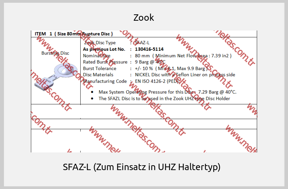 Zook -  SFAZ-L (Zum Einsatz in UHZ Haltertyp)  