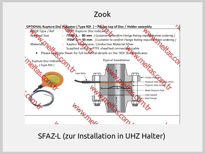 Zook -  SFAZ-L (zur Installation in UHZ Halter) 