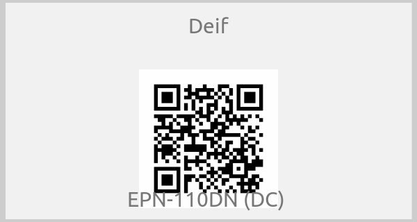Deif - EPN-110DN (DC) 