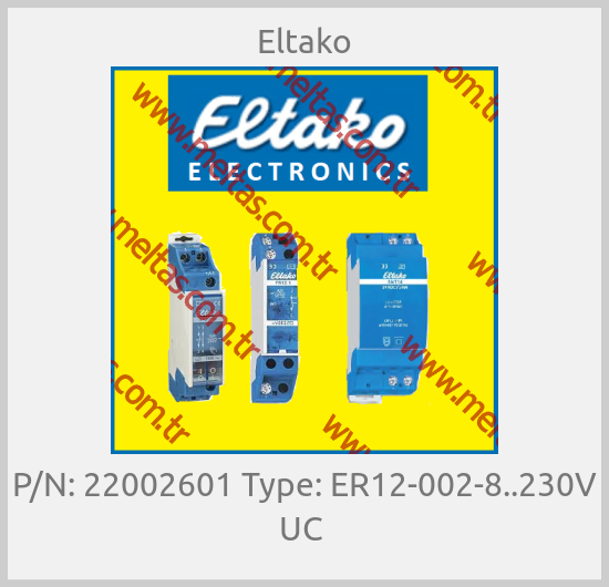 Eltako - P/N: 22002601 Type: ER12-002-8..230V UC 