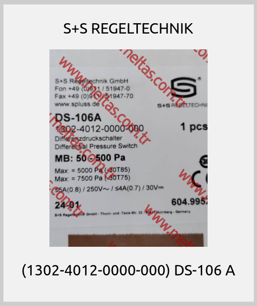 S+S REGELTECHNIK - (1302-4012-0000-000) DS-106 A