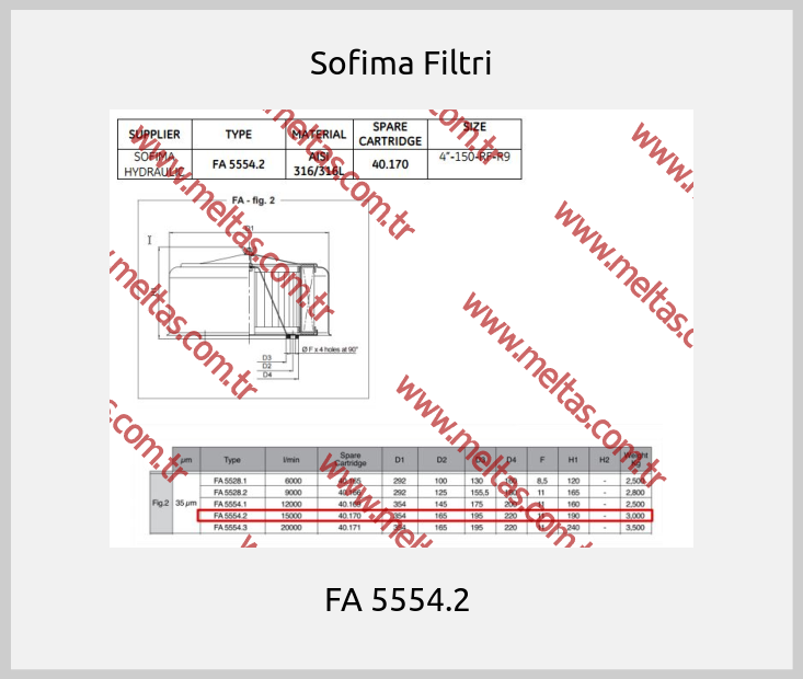 Sofima Filtri - FA 5554.2 