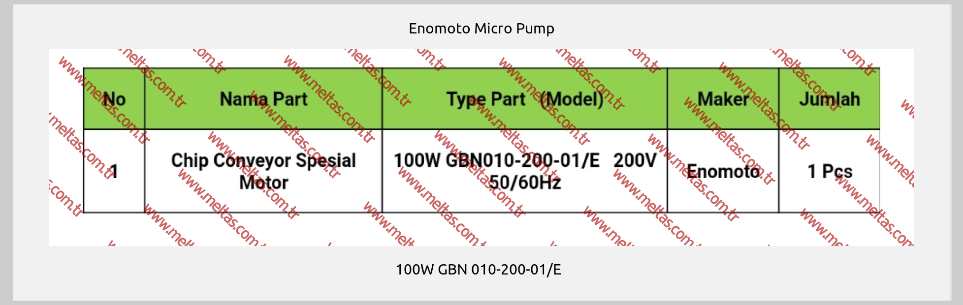 Enomoto Micro Pump - 100W GBN 010-200-01/E  