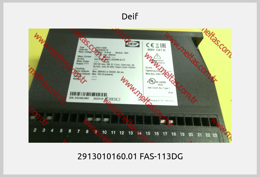 Deif-2913010160.01 FAS-113DG