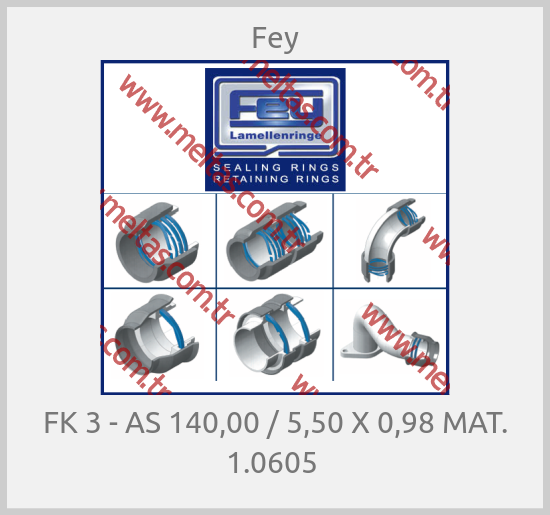 Fey lamellenringe.-FK 3 - AS 140,00 / 5,50 X 0,98 MAT. 1.0605 