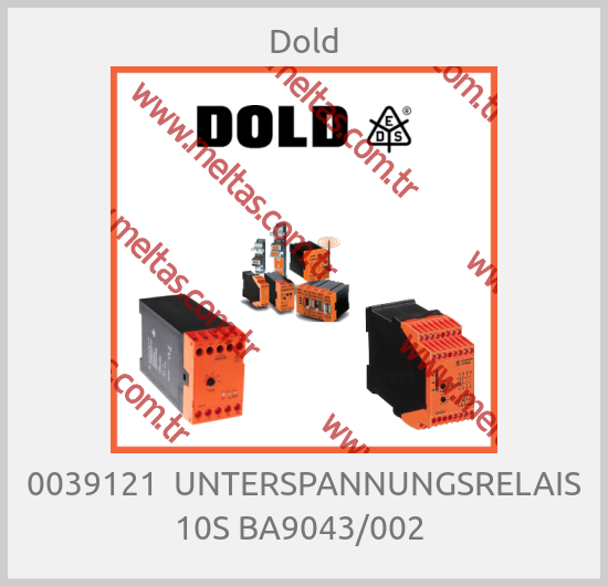 Dold - 0039121  UNTERSPANNUNGSRELAIS 10S BA9043/002 