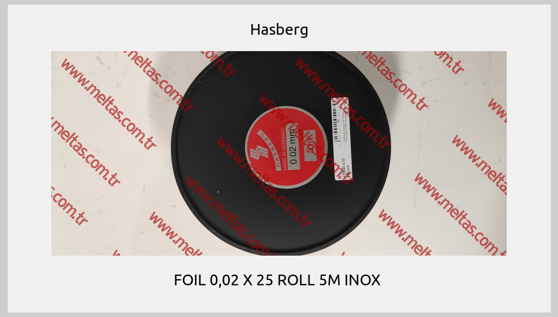 Hasberg-FOIL 0,02 X 25 ROLL 5M INOX 