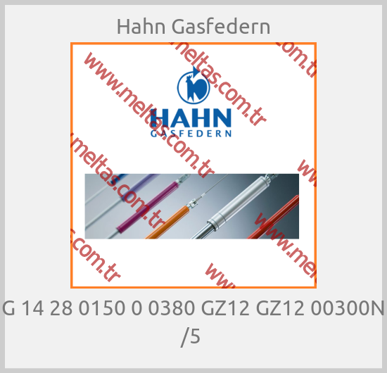 Hahn Gasfedern - G 14 28 0150 0 0380 GZ12 GZ12 00300N /5 