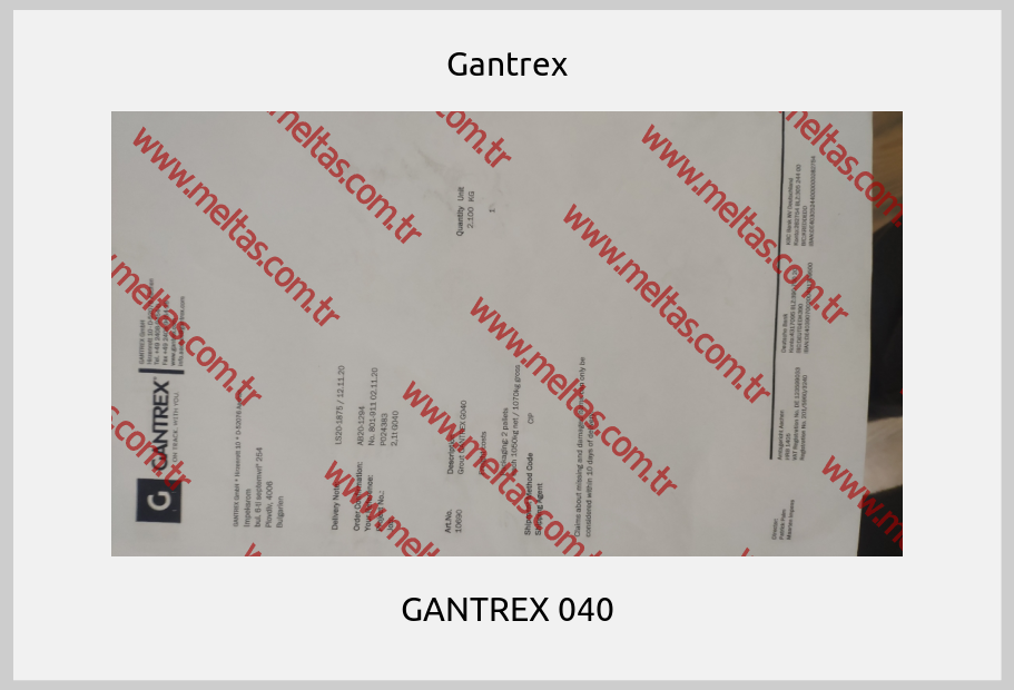 Gantrex - GANTREX 040