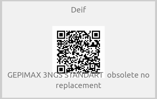 Deif-GEPIMAX 3NGS STANDART  obsolete no replacement