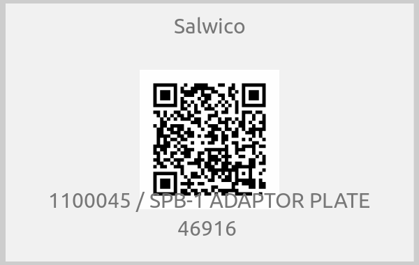 Salwico - 1100045 / SPB-1 ADAPTOR PLATE 46916 