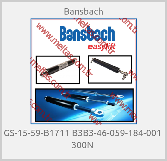 Bansbach - GS-15-59-B1711 B3B3-46-059-184-001  300N 