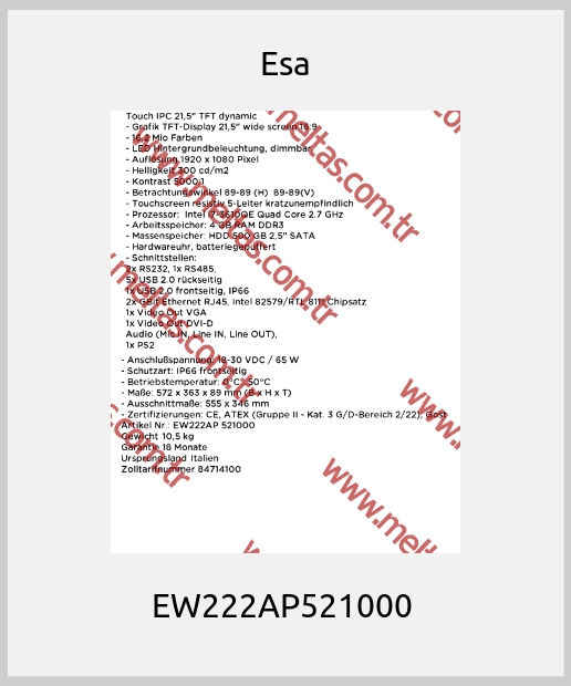 Esa - EW222AP521000 