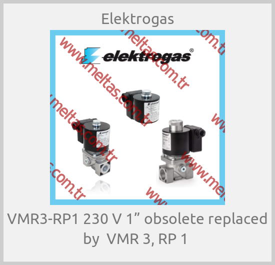 Elektrogas-VMR3-RP1 230 V 1” obsolete replaced by  VMR 3, RP 1 