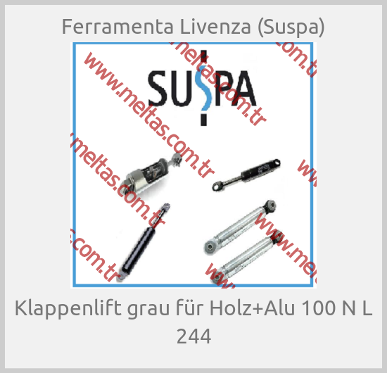 Ferramenta Livenza (Suspa)-Klappenlift grau für Holz+Alu 100 N L 244