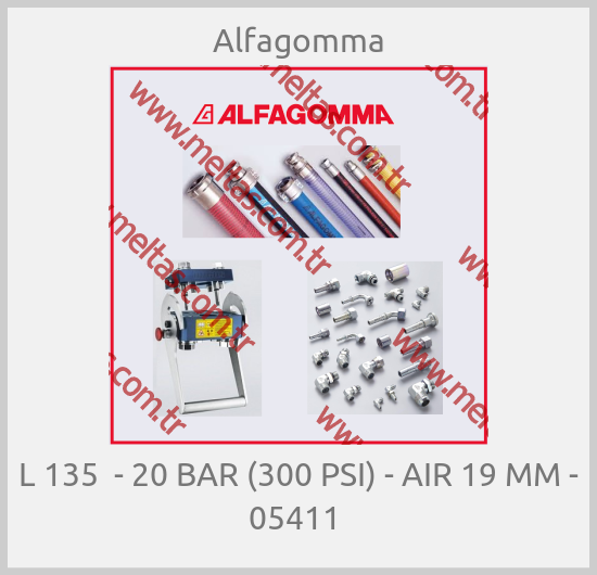 Alfagomma-L 135  - 20 BAR (300 PSI) - AIR 19 MM - 05411 