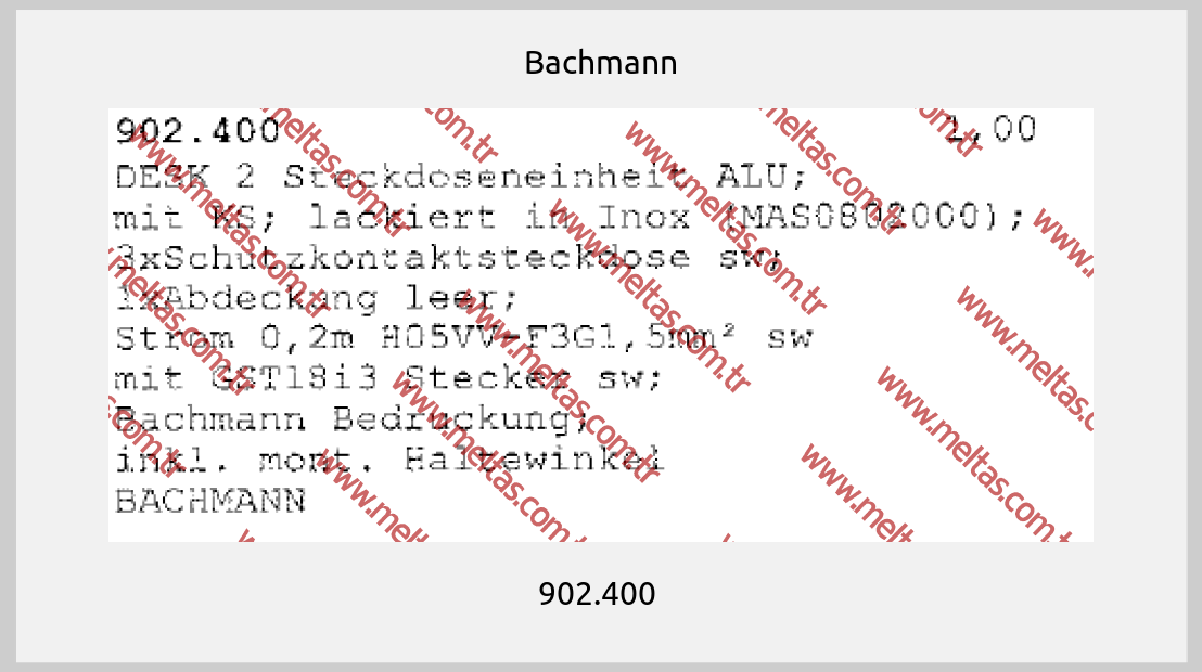 Bachmann - 902.400 