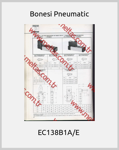 Bonesi Pneumatic - EC138B1A/E 