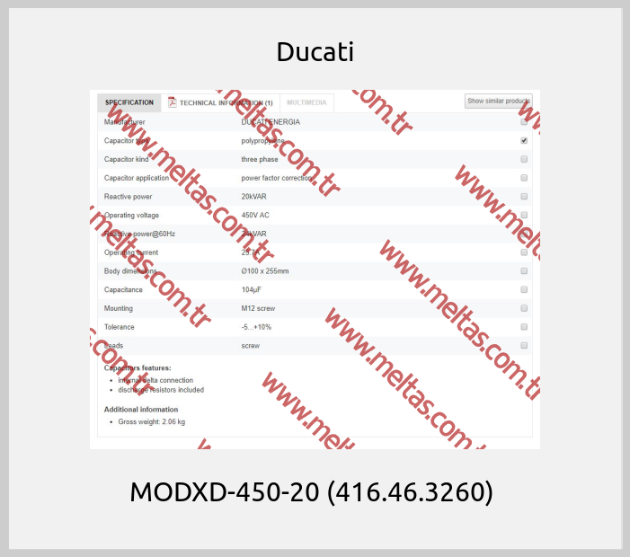 Ducati - MODXD-450-20 (416.46.3260) 