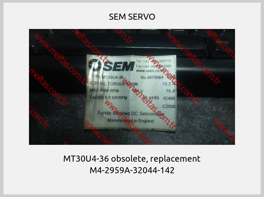 SEM SERVO - MT30U4-36 obsolete, replacement M4-2959A-32044-142