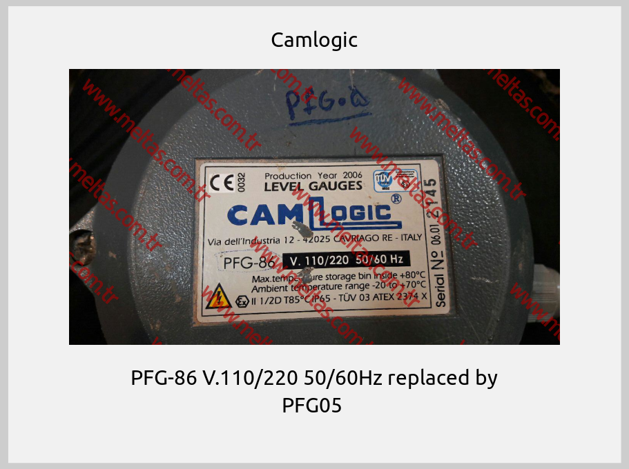 Camlogic - PFG-86 V.110/220 50/60Hz replaced by PFG05 