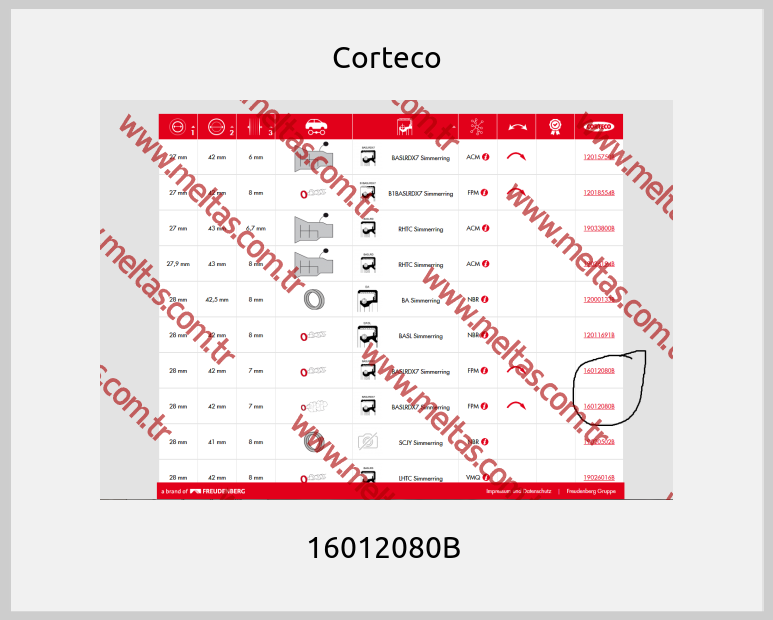 Corteco - 16012080B 