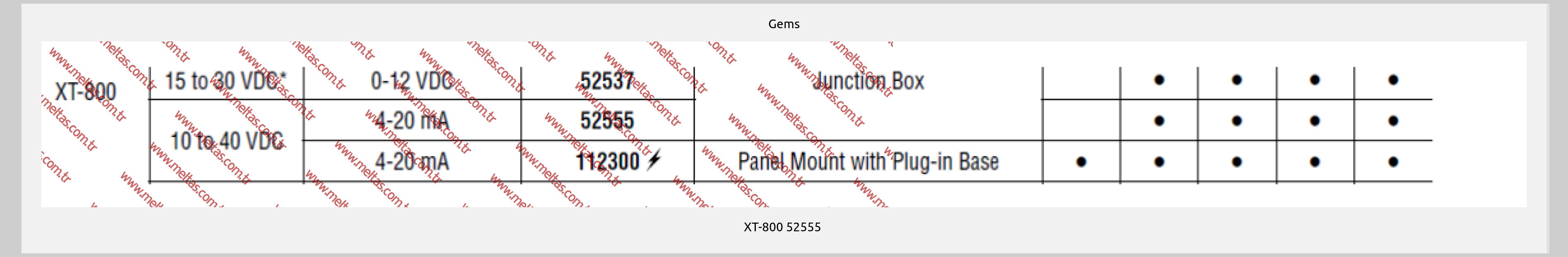 Gems - XT-800 52555 