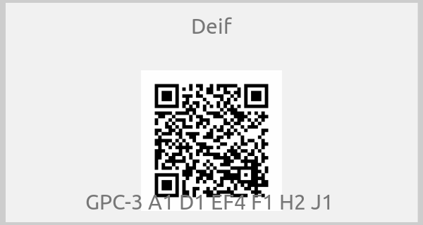 Deif - GPC-3 A1 D1 EF4 F1 H2 J1 