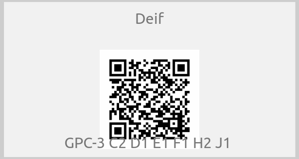 Deif - GPC-3 C2 D1 E1 F1 H2 J1 