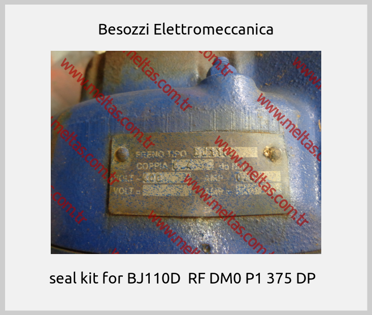 Besozzi Elettromeccanica - seal kit for BJ110D  RF DM0 P1 375 DP  