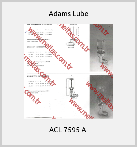 Adams Lube - ACL 7595 A 