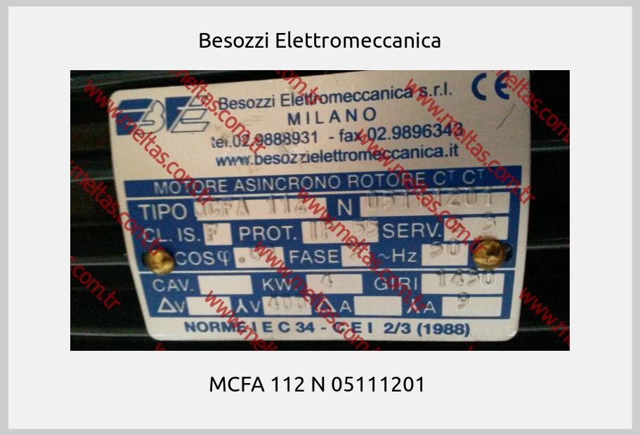 Besozzi Elettromeccanica - MCFA 112 N 05111201 